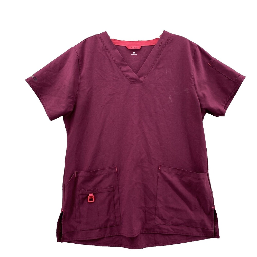 Carhartt Force Scrub Top Womens Med V-Neck Medical Uniform Professional Workwear